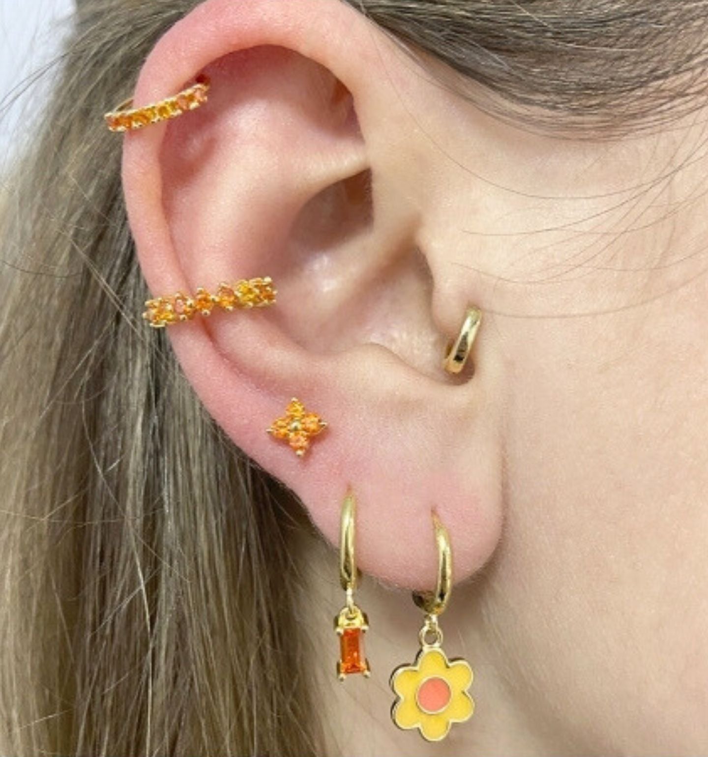 Orange Gold Gala Piercing