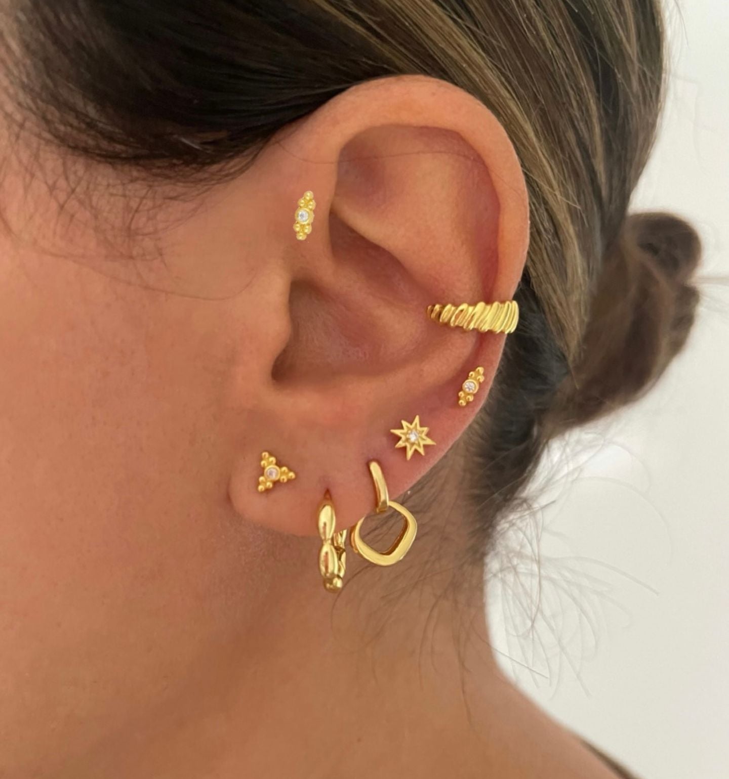 Leia Double Gold Piercing