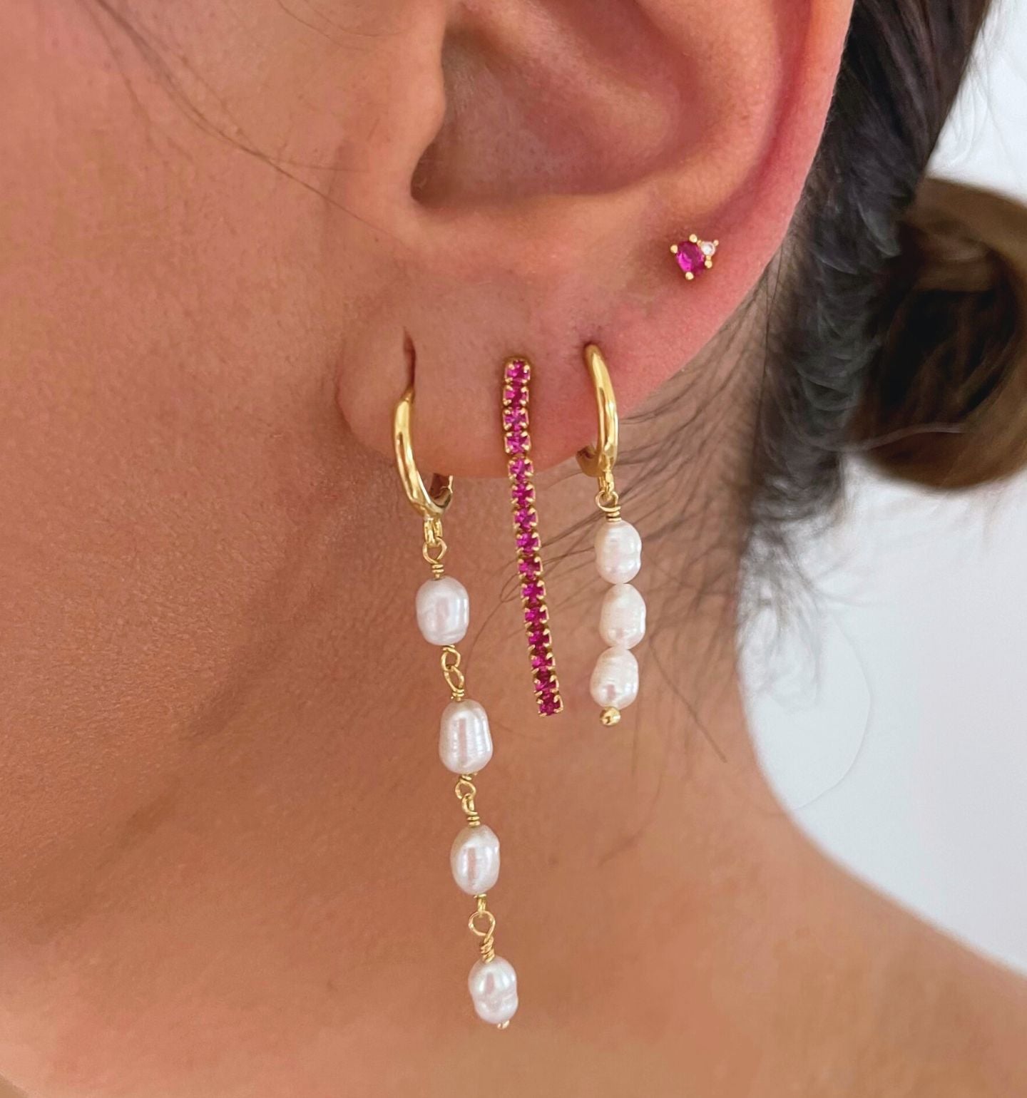 Tady Fuchsia Silver Piercing