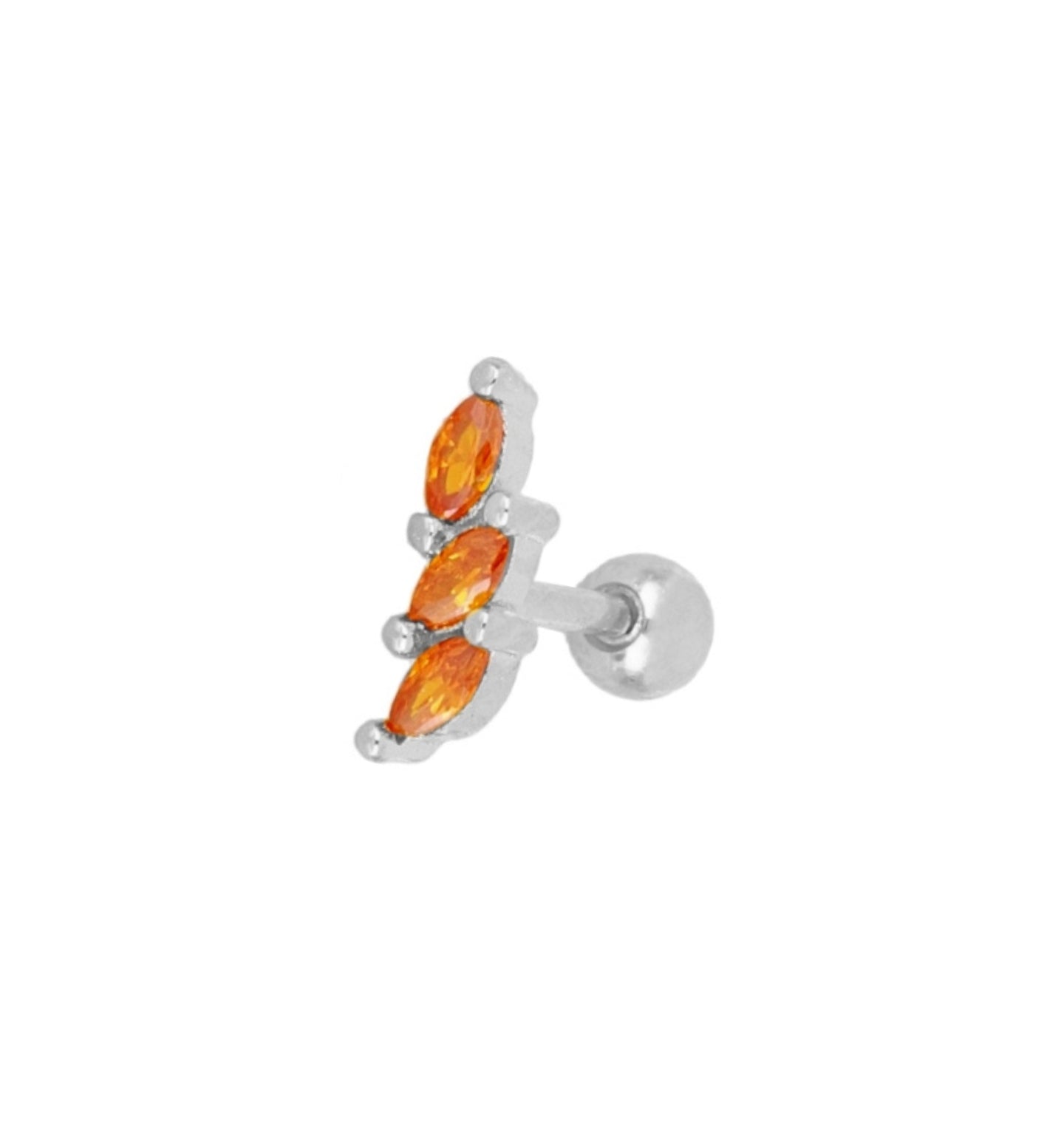 Piercing Luxe Orange Silver