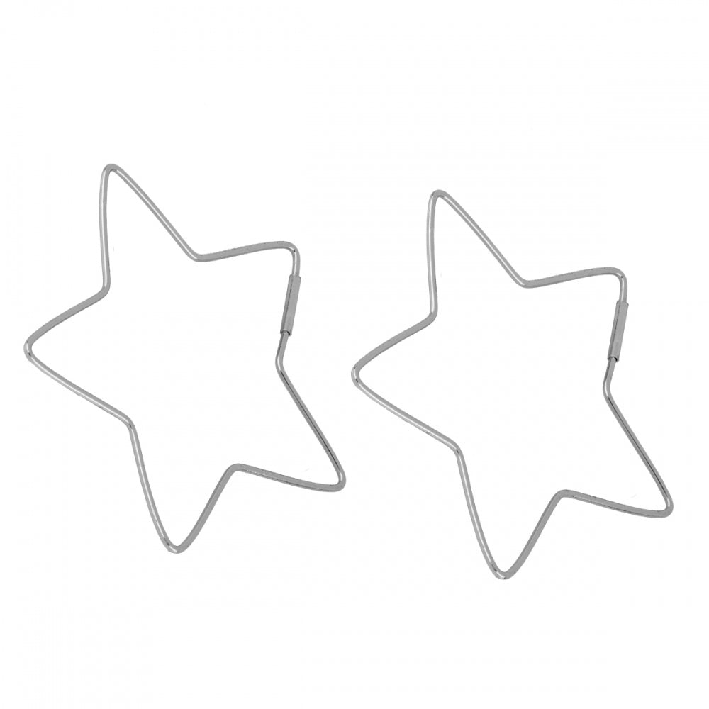 Super Star Silver Earrings