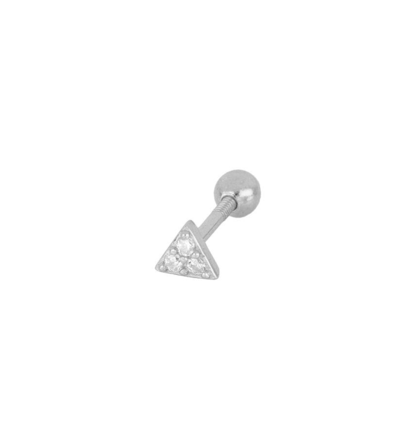 Mini Silver Triangle Piercing