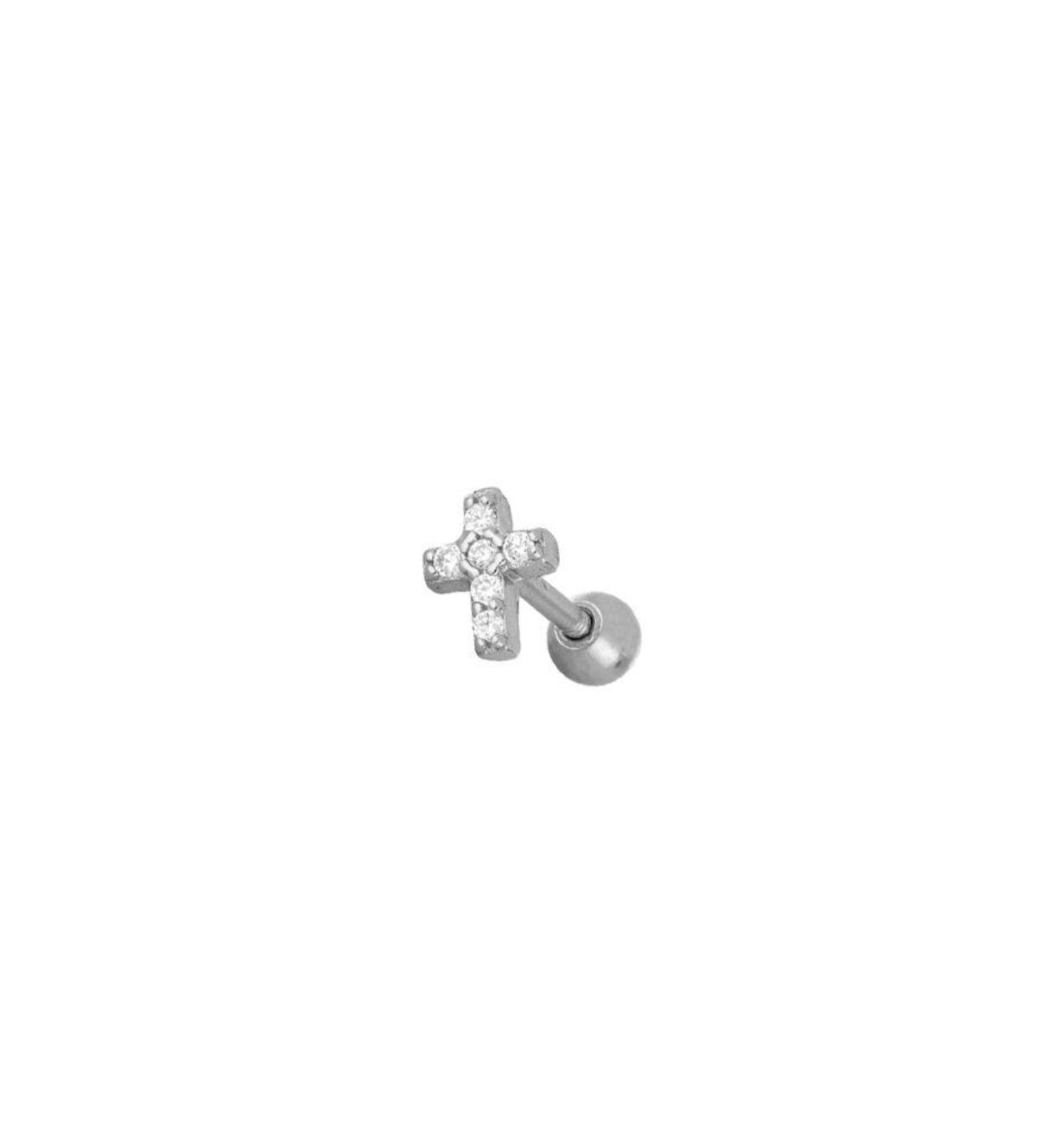 Brille Cross Silver Piercing 