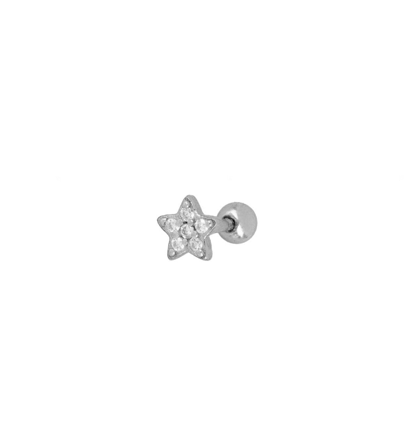 Piercing Shine Star Silver