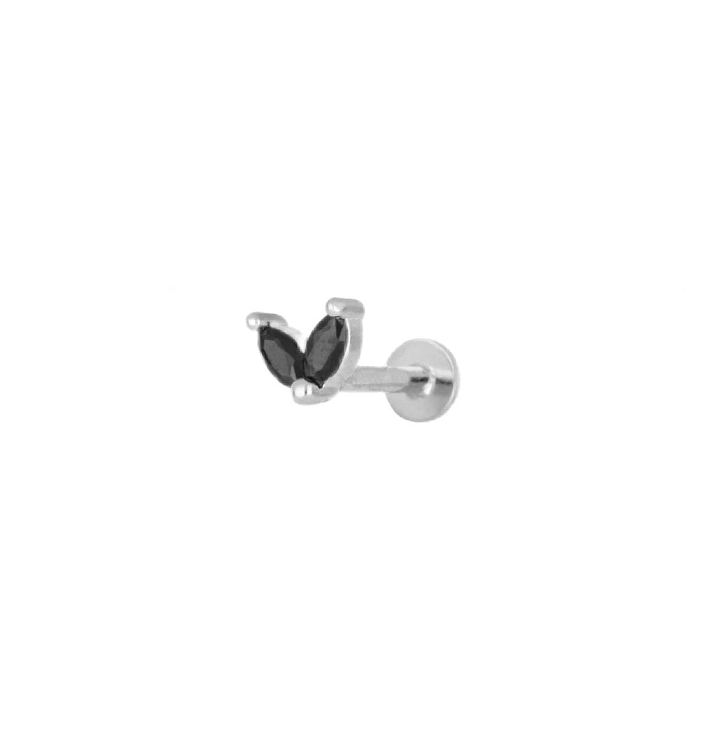 Piercing Bombai Black Silver