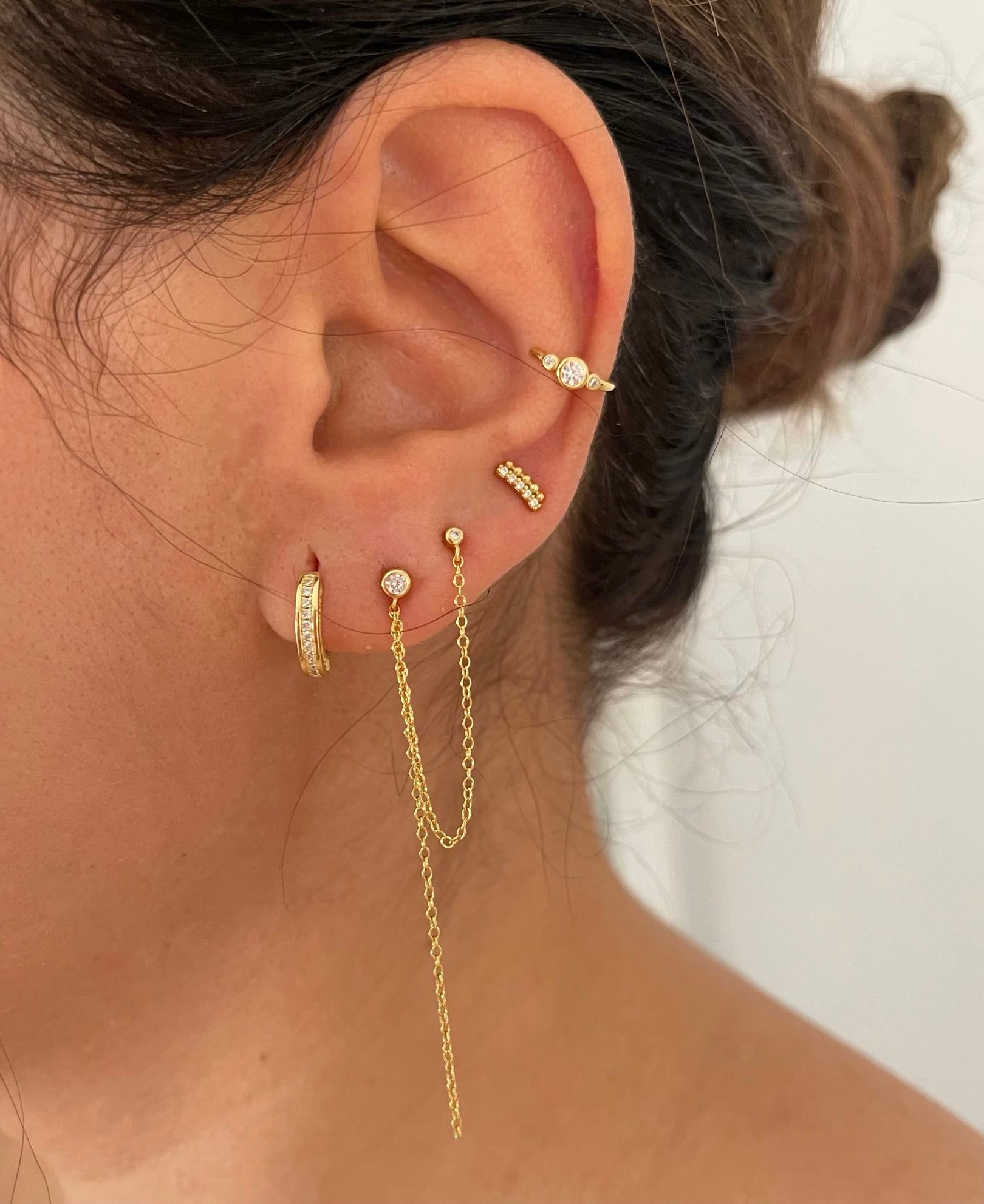 Long Dira Gold Earrings