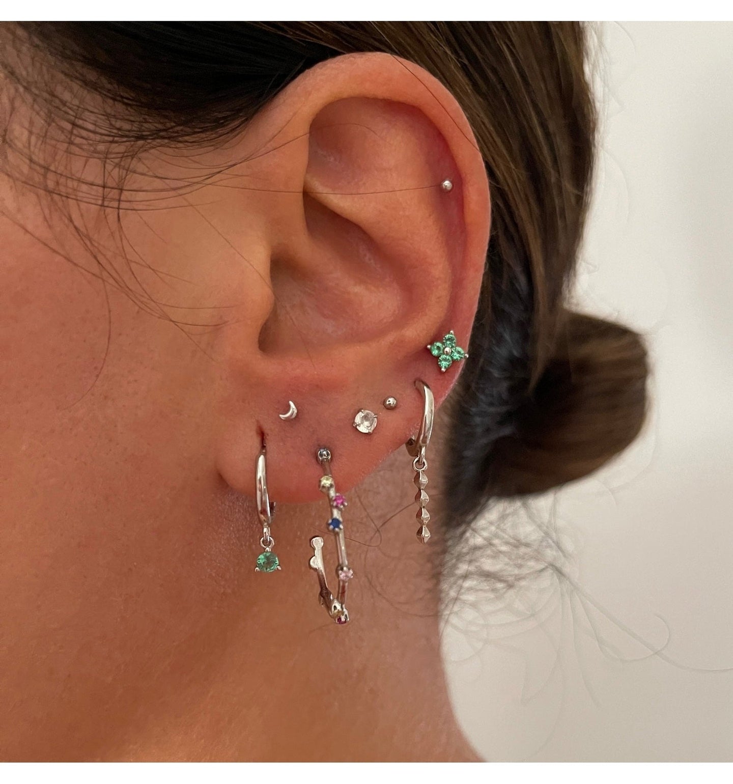 Piercing Gala Green Silver