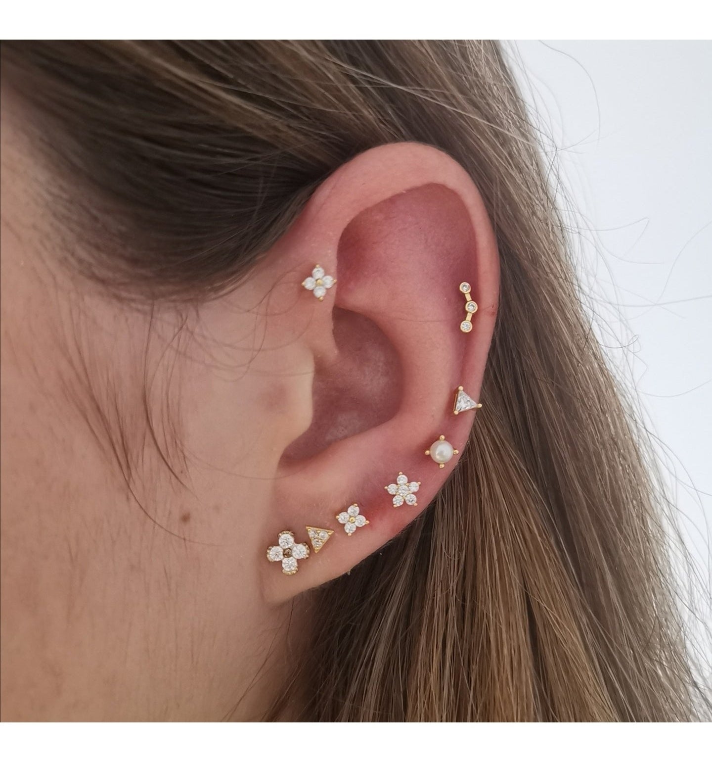 Mini Silver Triangle Piercing