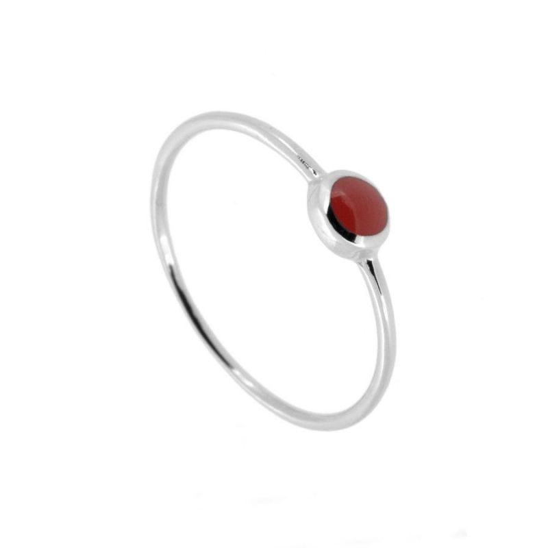 Serenity Red Silver Ring