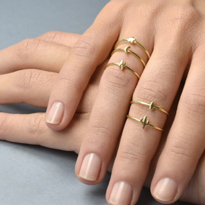 Gold Lightning Ring