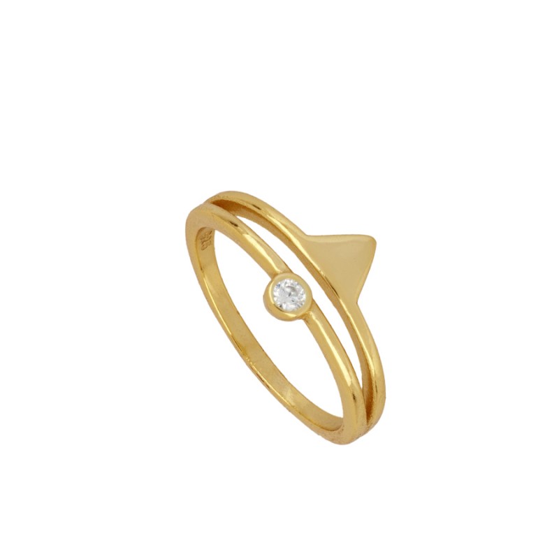 Anillo Triangle Doré