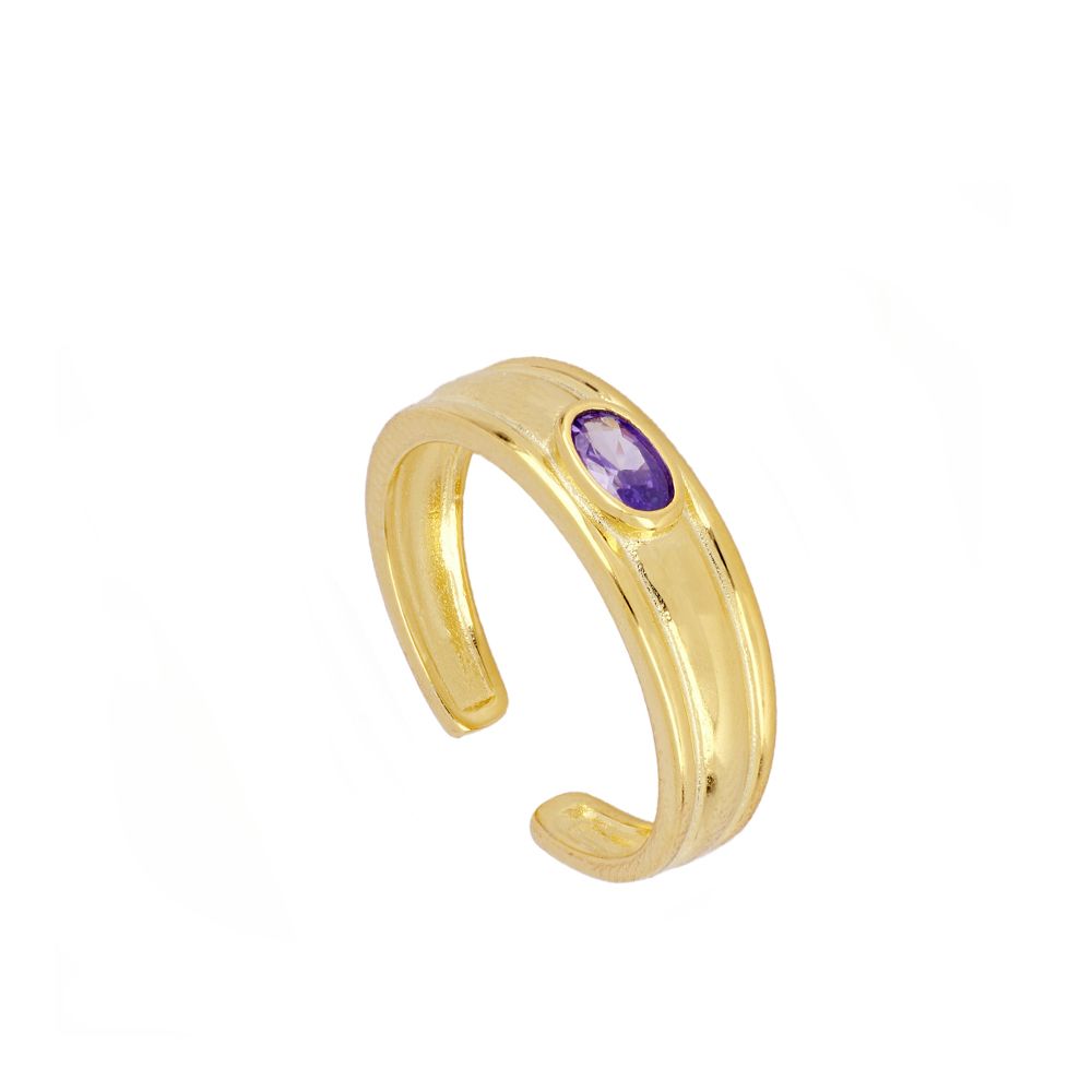 Seville Violet Gold Ring