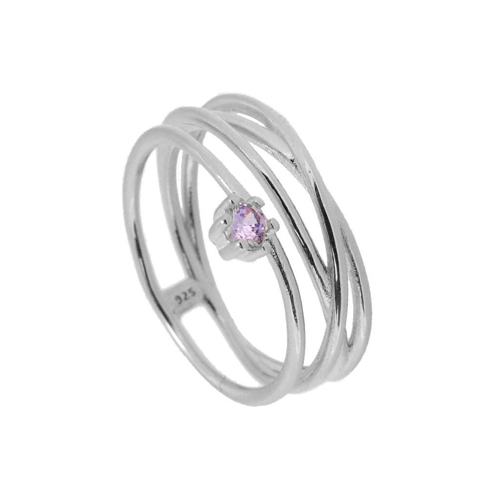 Anillo Luxe Violet Silver