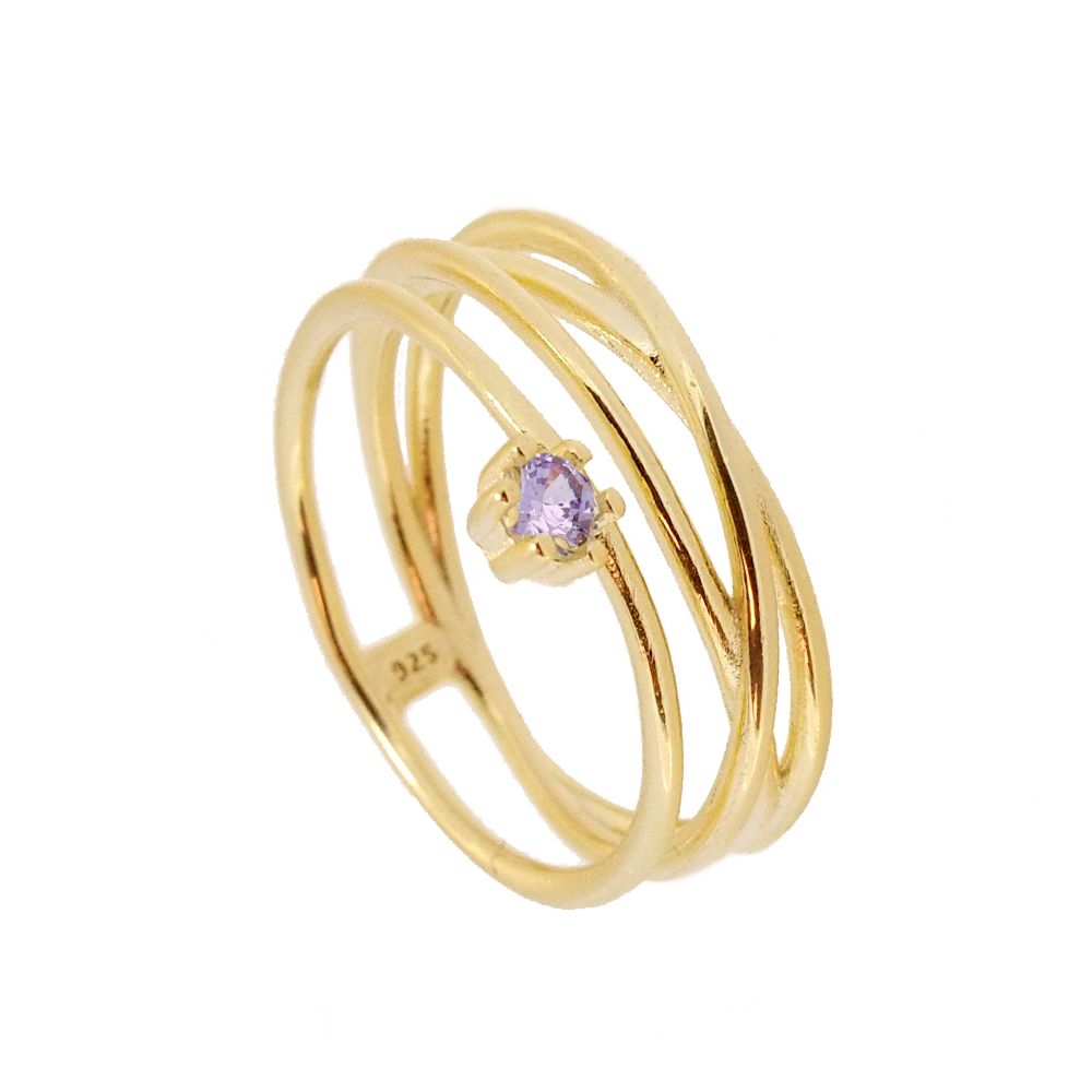 Luxe Violet Gold Ring