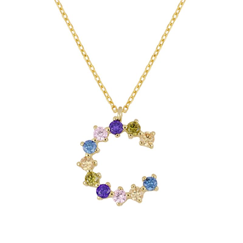 Color Letter Gold Necklace