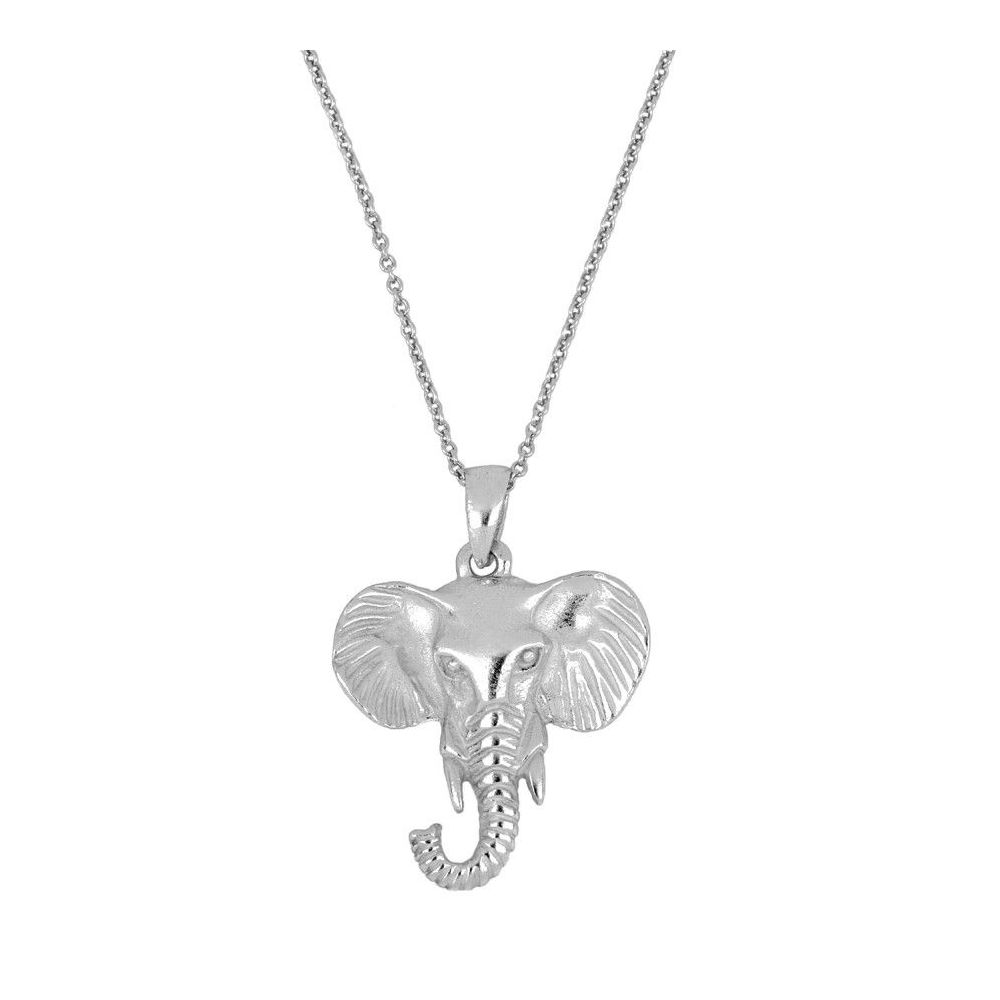 Big Elephant Silver Necklace