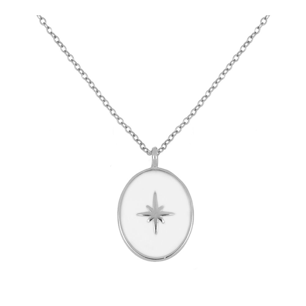 Collar Compass Rose Silver