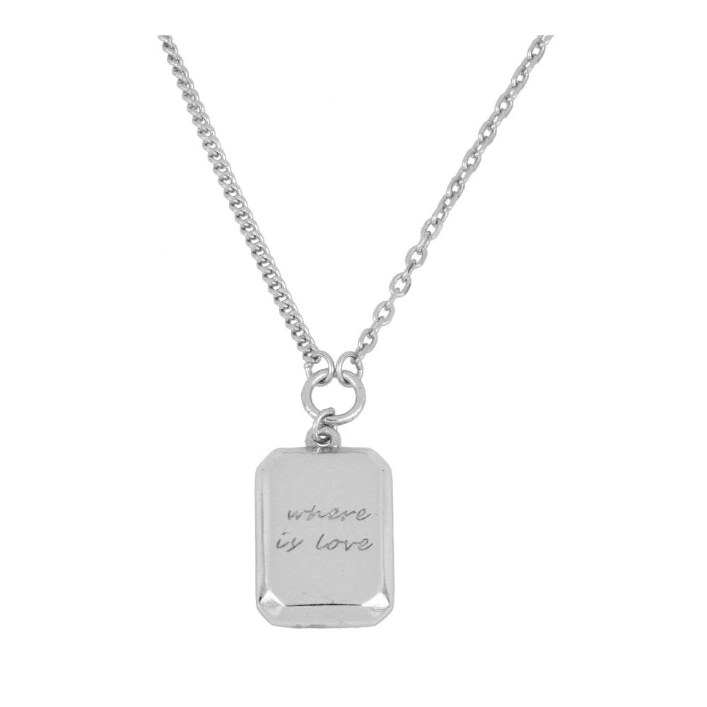 Where is love Silver Necklace