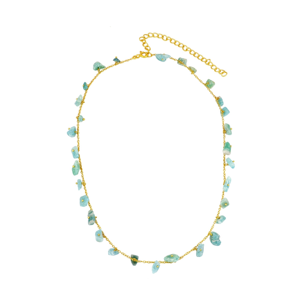 Mía Aqua Gold Necklace