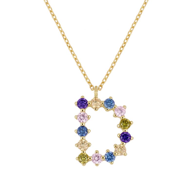 Color Letter Gold Necklace