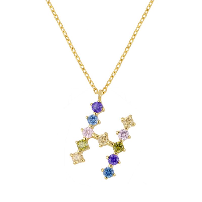 Color Letter Gold Necklace