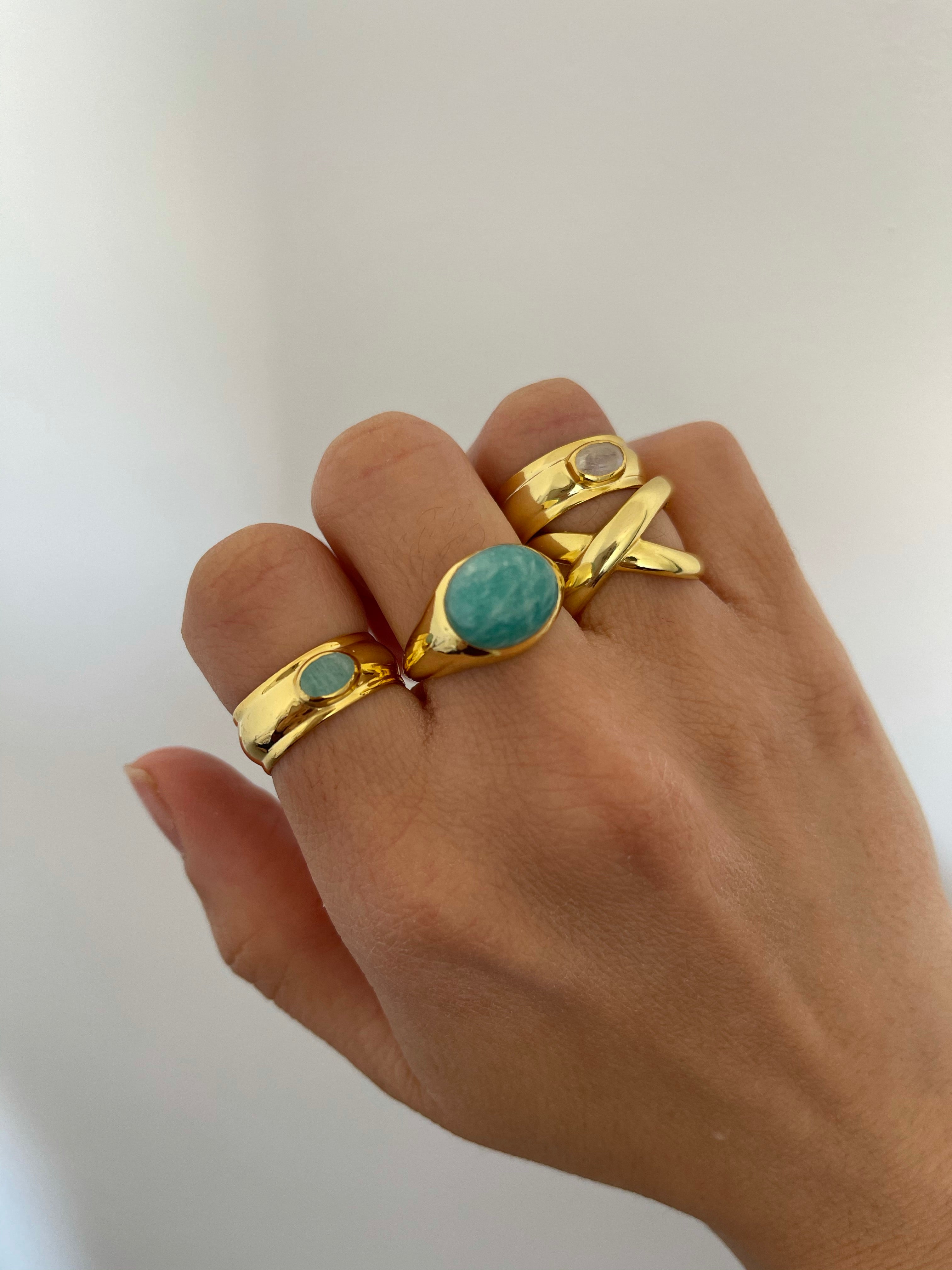 Matic Blue Gold Ring