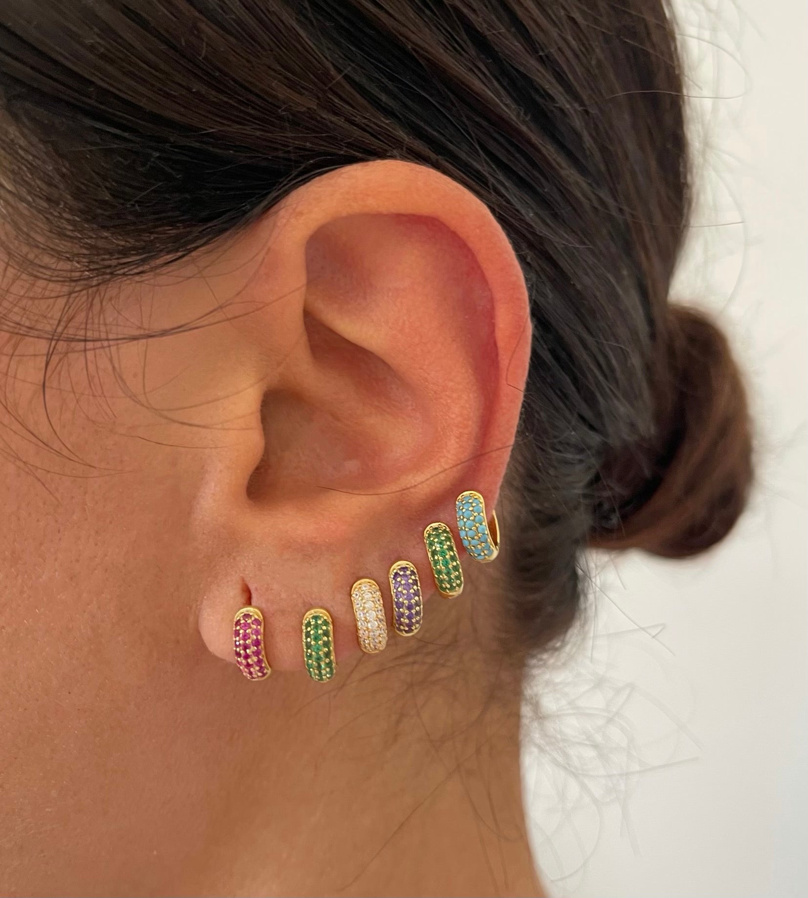 Magic Green Hoop Earrings