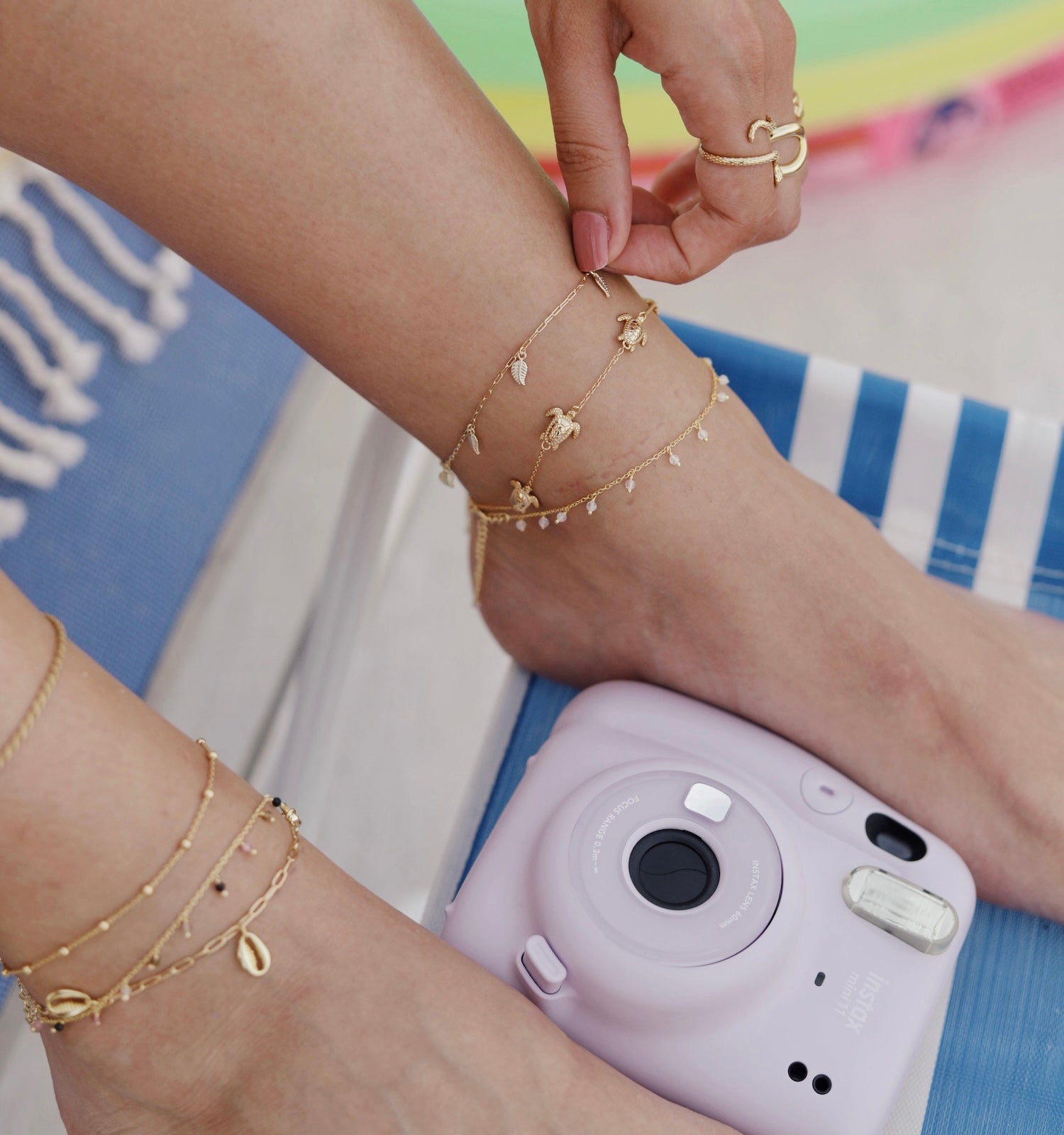 Sea Shell Silver Anklet