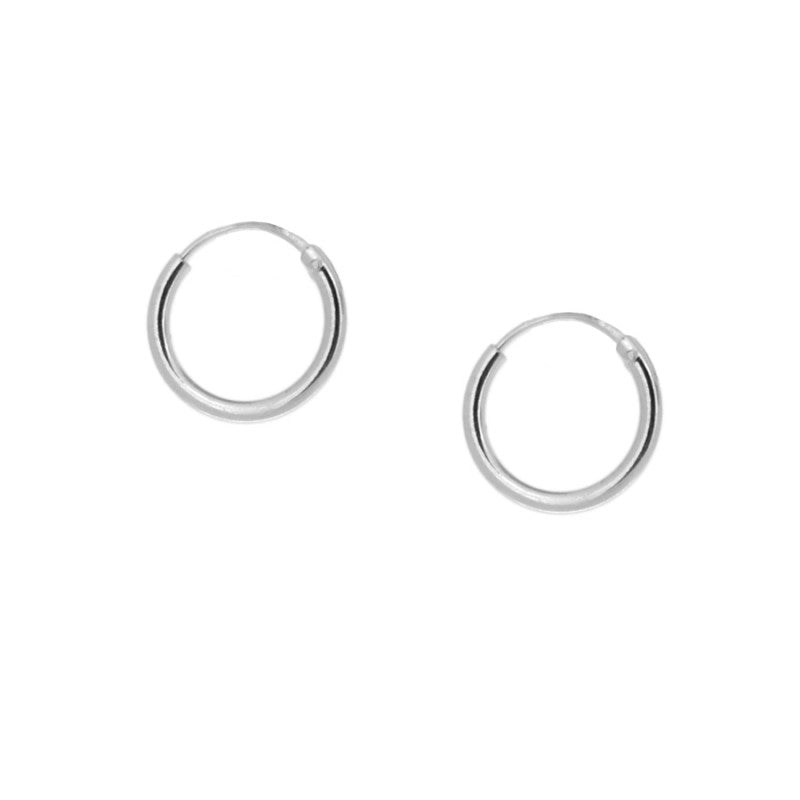 Mini Silver Hoop Earrings 2