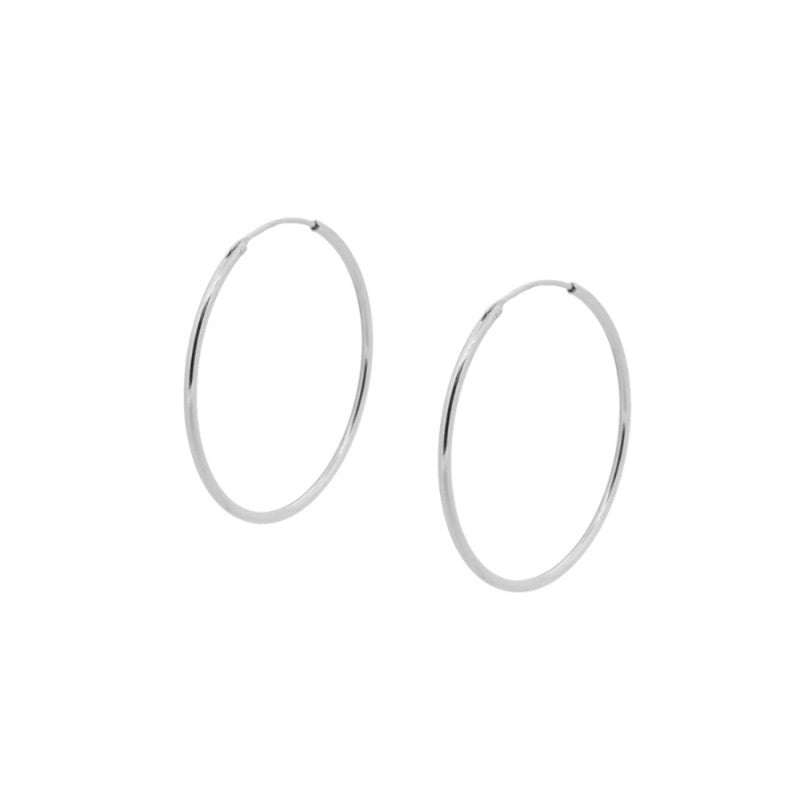 Neux Silver Hoops Earrings