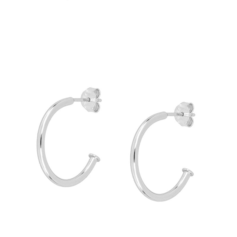 Milan Silver Hoop Earrings