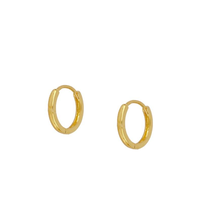 Mini Croix Gold Hoop Earrings