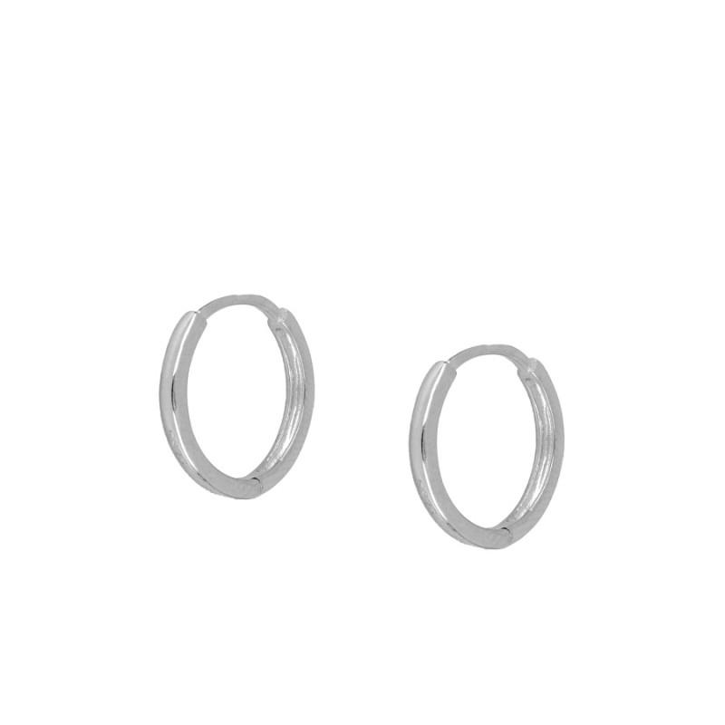 Croix Silver Hoop Earrings