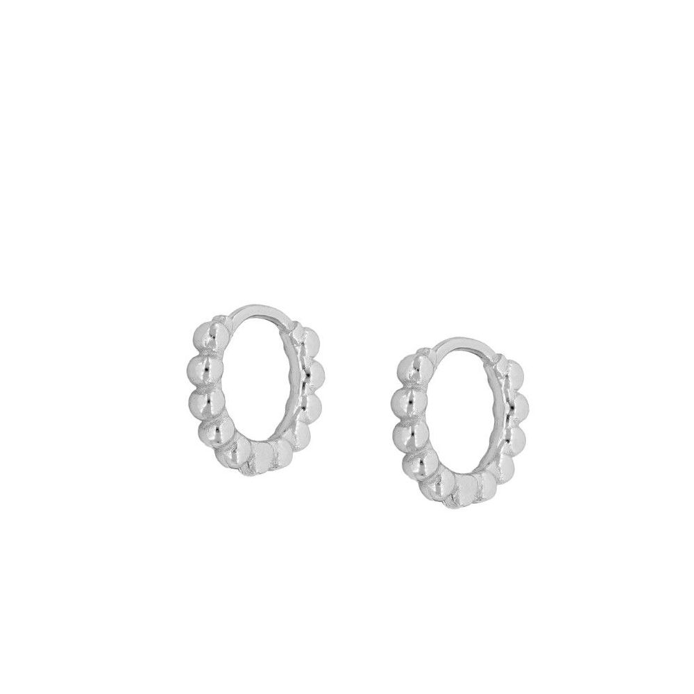 Mini Delta Silver Earrings