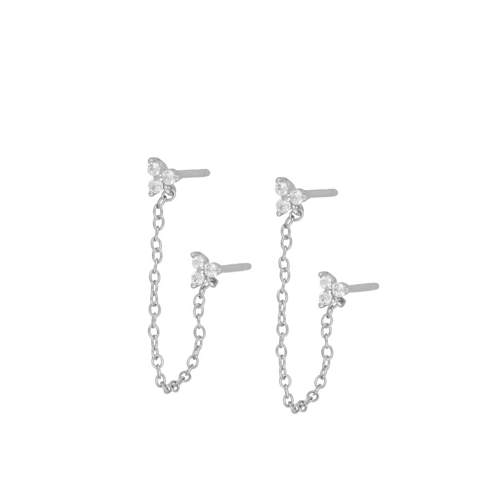 Pendientes Chain Fiorella Silver