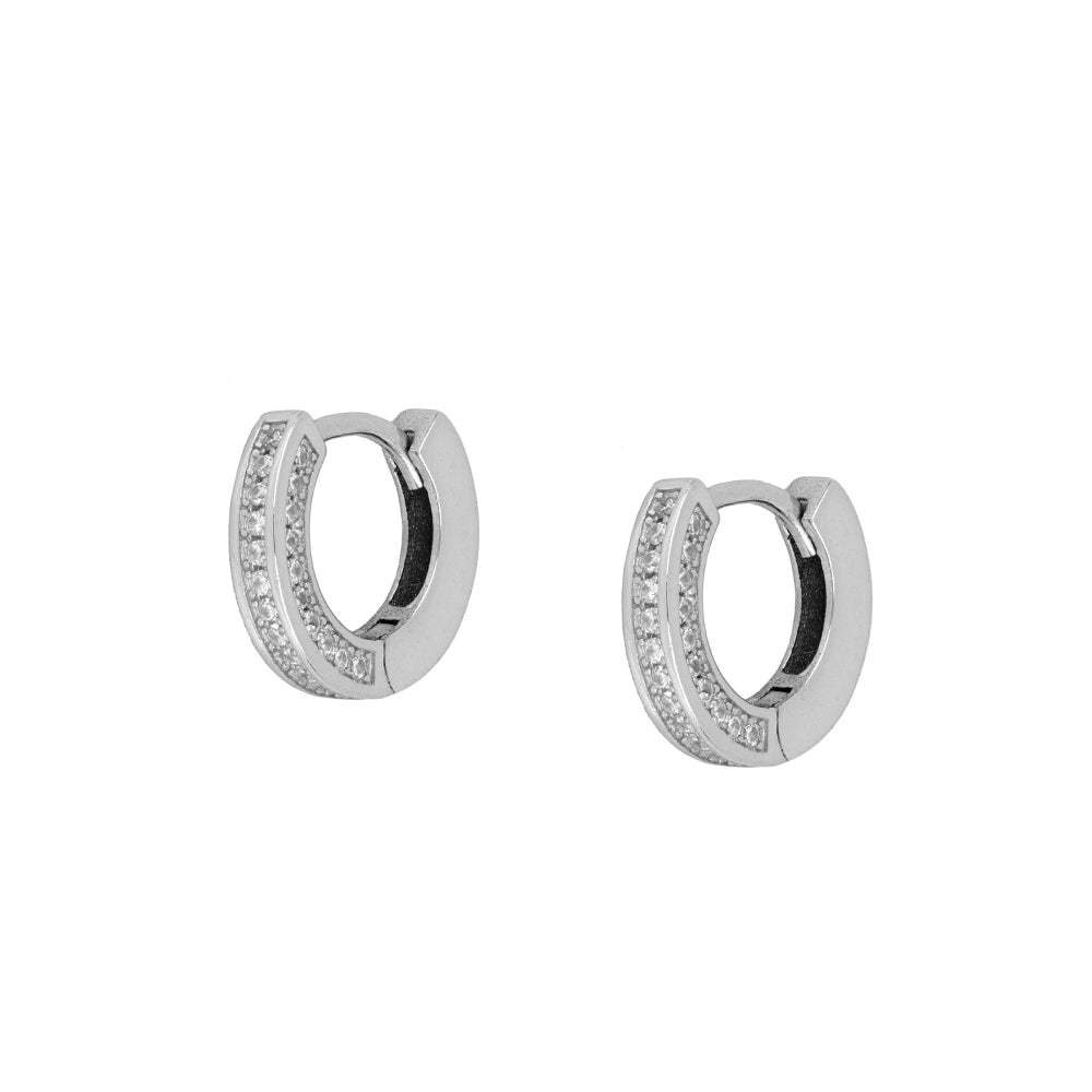 Salma Silver Hoop Earrings