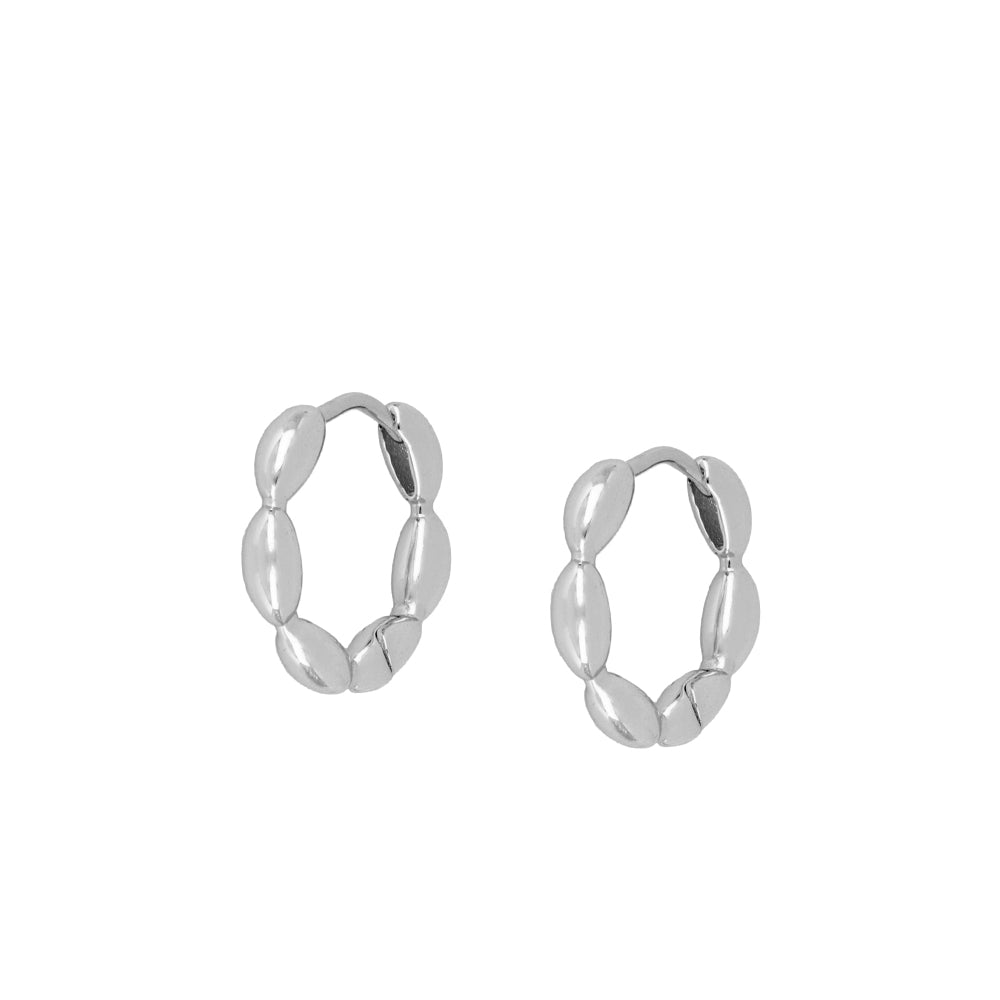 Gala Silver Hoop Earrings