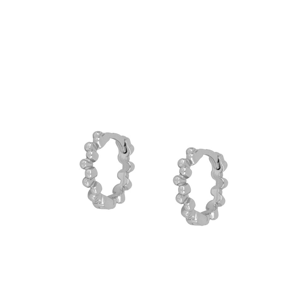 Cate Silver Hoop Earrings