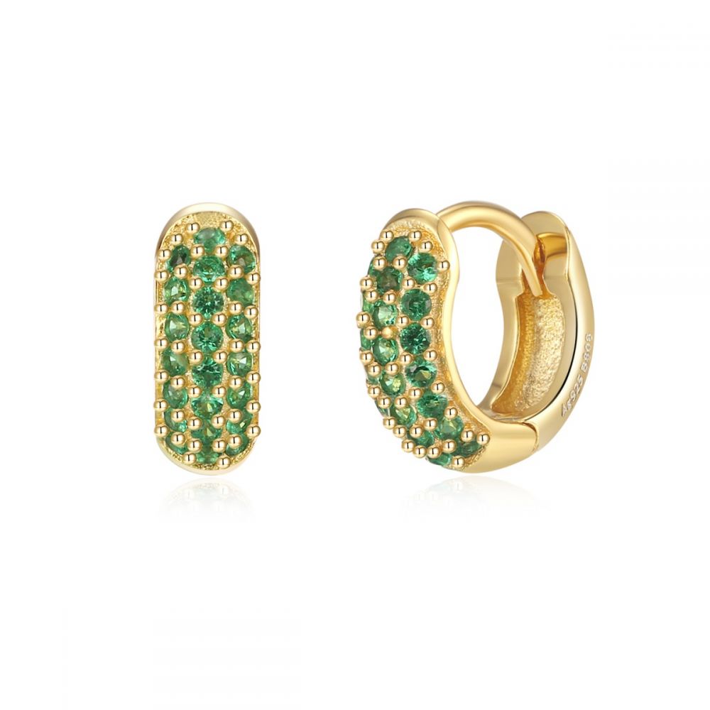 Magic Green Hoop Earrings