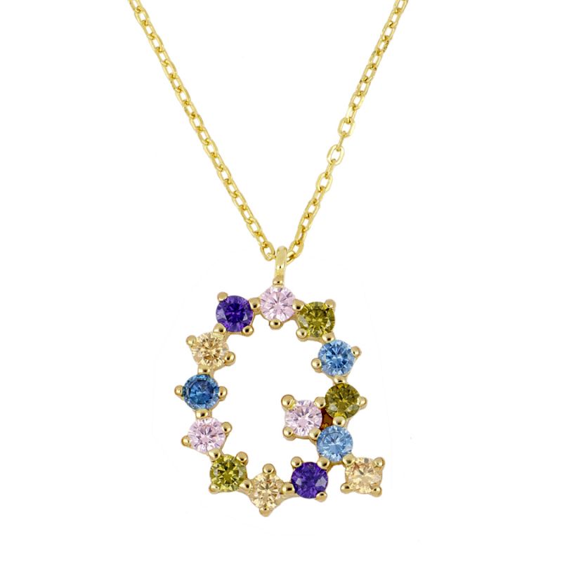 Color Letter Gold Necklace