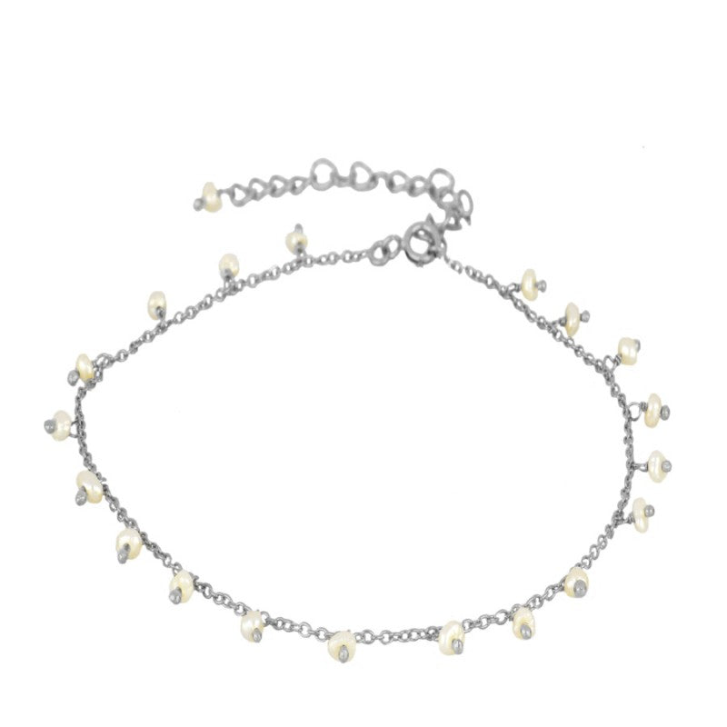 Pearl Silver Anklet