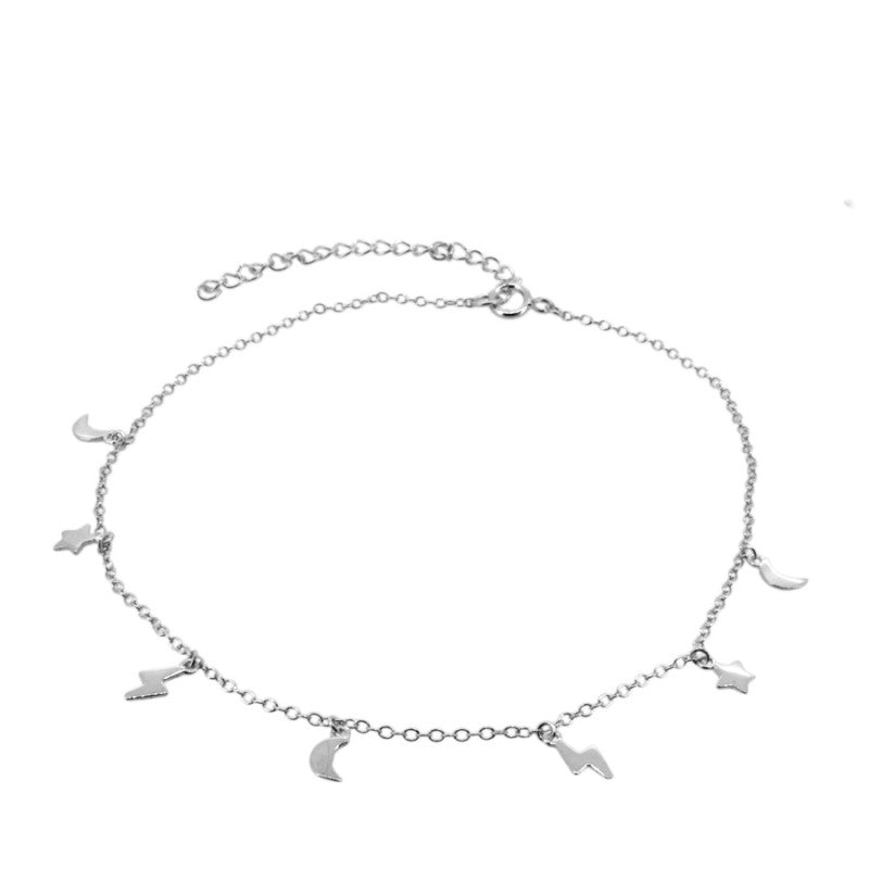 Galaxi Silver Anklet