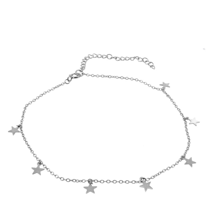 Star Silver Anklet