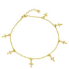 Cross Gold Anklet