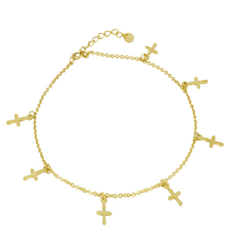 Tobillera Cross Gold