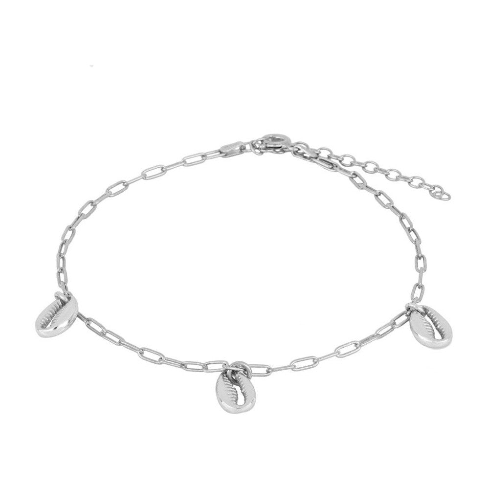 Sea Shell Silver Anklet