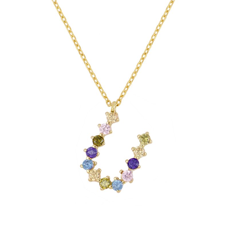 Color Letter Gold Necklace