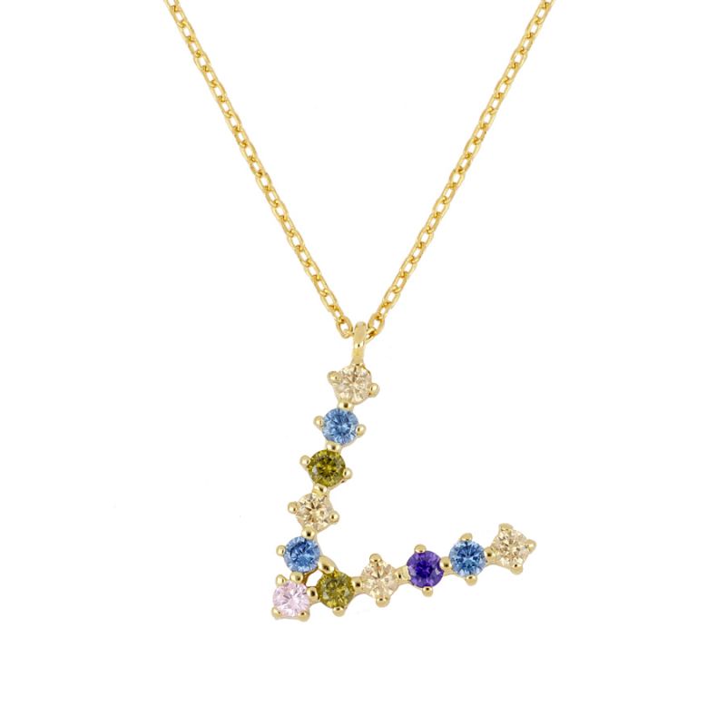 Color Letter Gold Necklace