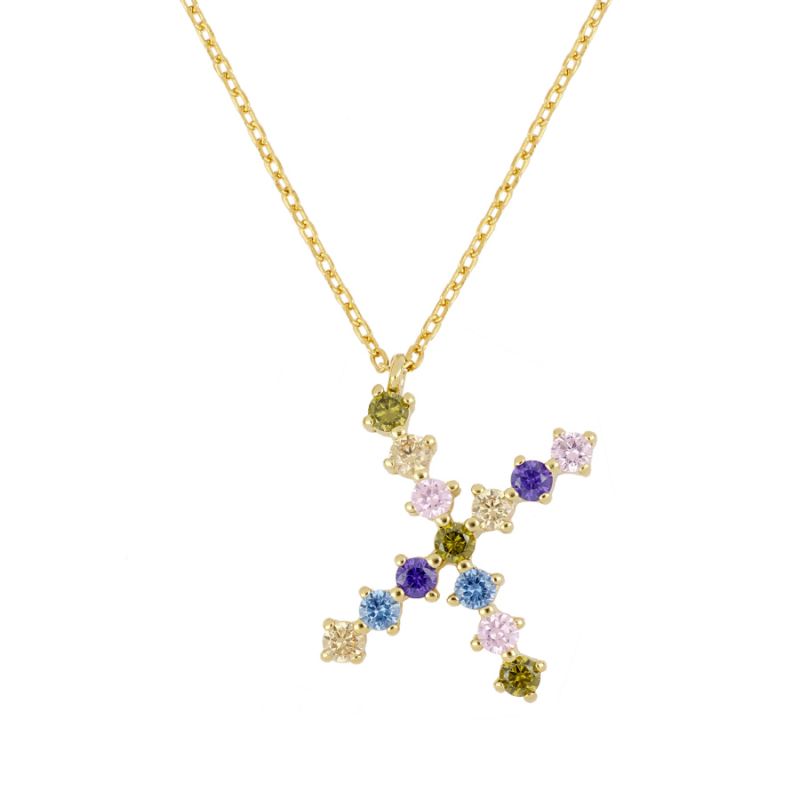 Color Letter Gold Necklace