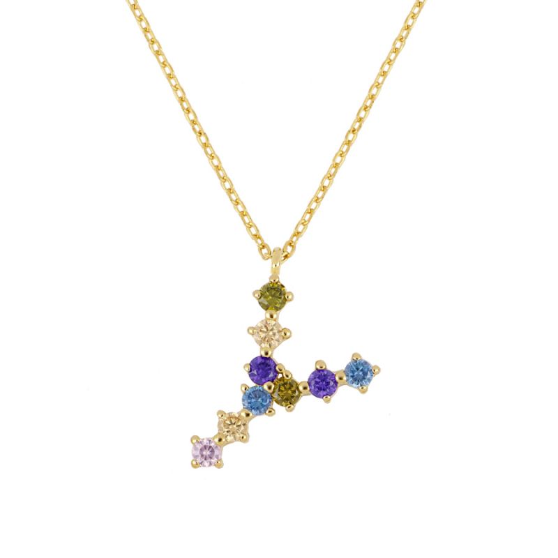 Color Letter Gold Necklace